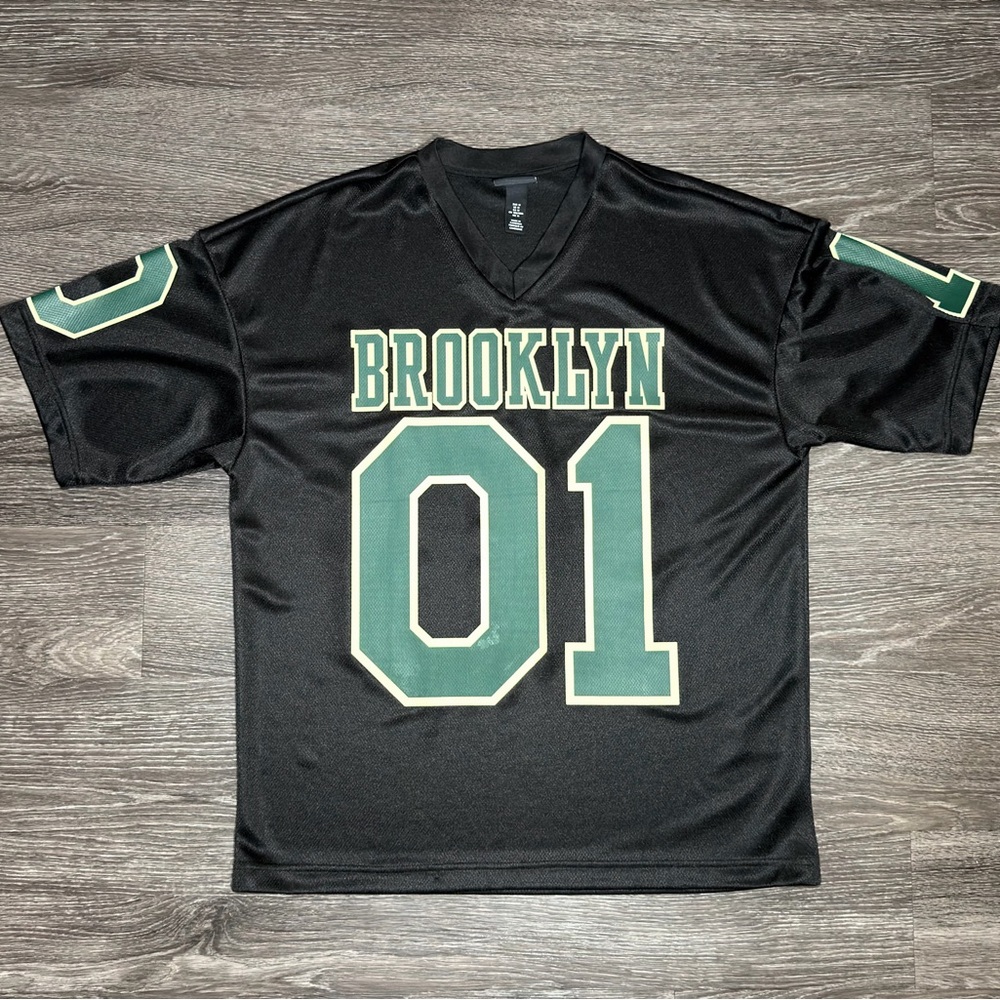 Brooklyn 01 Black Jersey with Green Accents